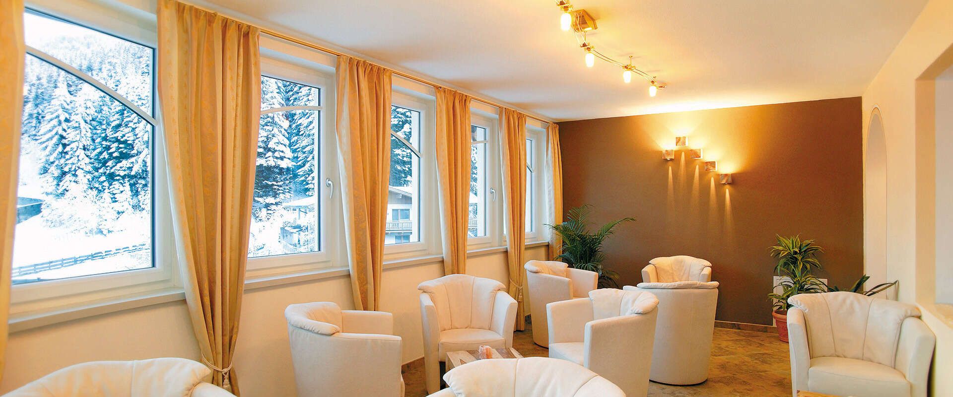 Lounge in the Hotel Alpenherz in Gerlos in the Zillertal
